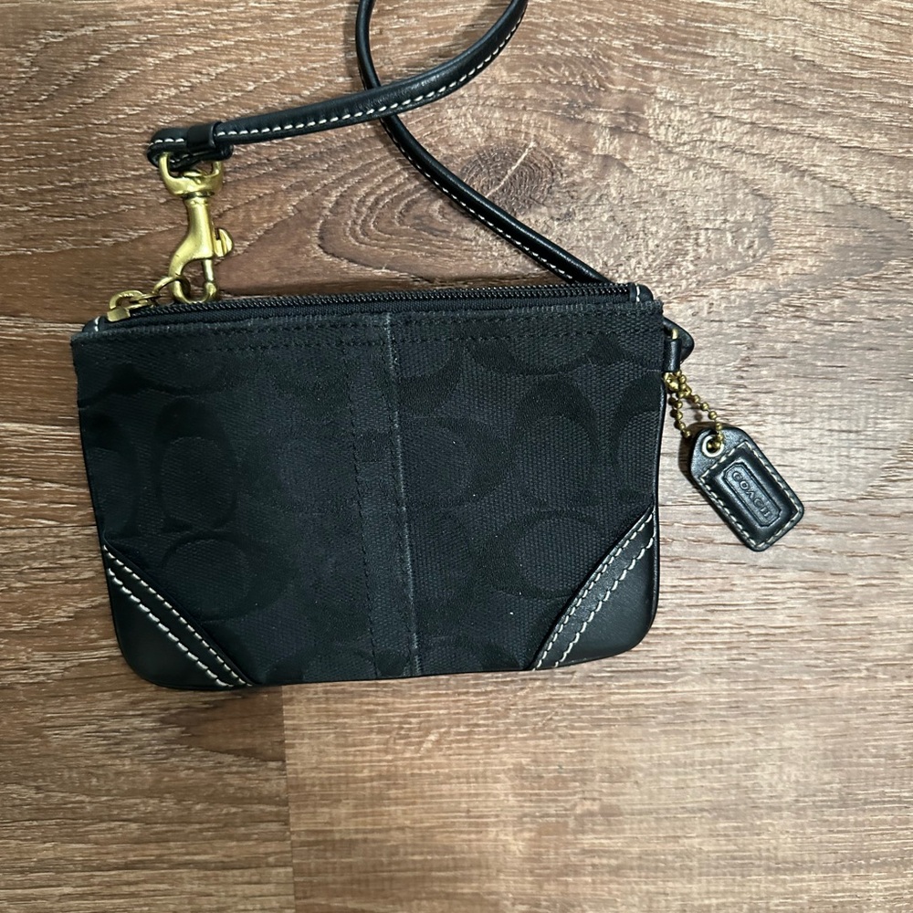 Coach Black Wristlet